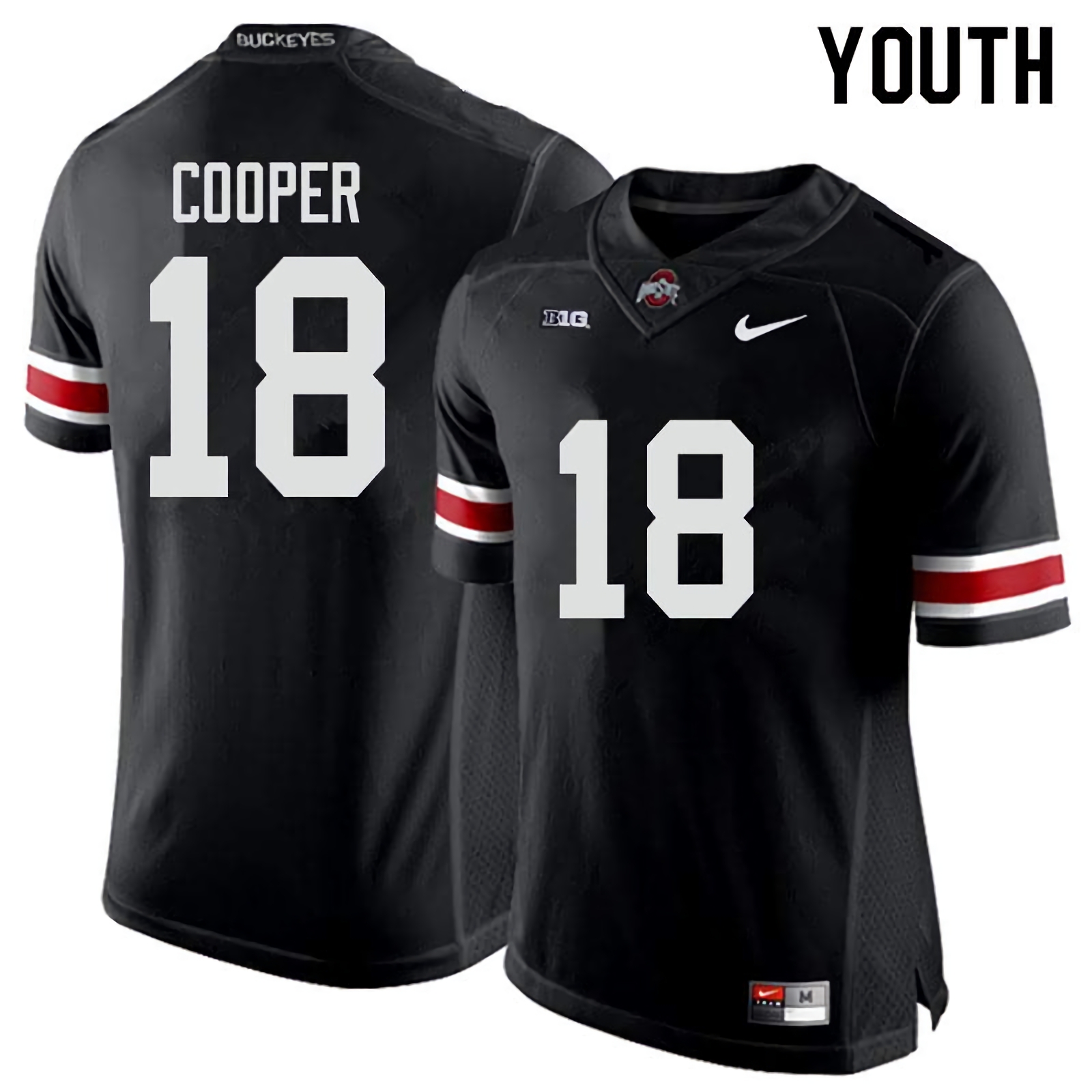 Jonathon Cooper Ohio State Buckeyes Youth NCAA #18 Nike Black College Stitched Football Jersey FTC1256AI